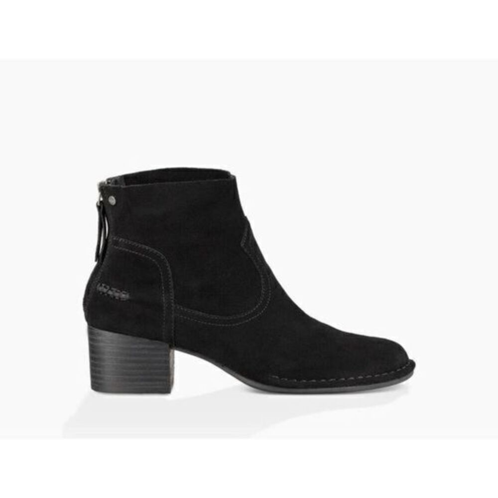 UGG Australia Bandara Black Ladies Suede Ankle Booties US 6